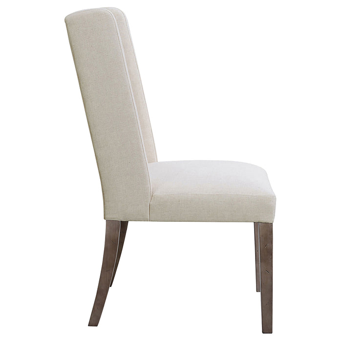 Bexley Fabric Upholstered Dining Side Chair Beige (Set of 2)