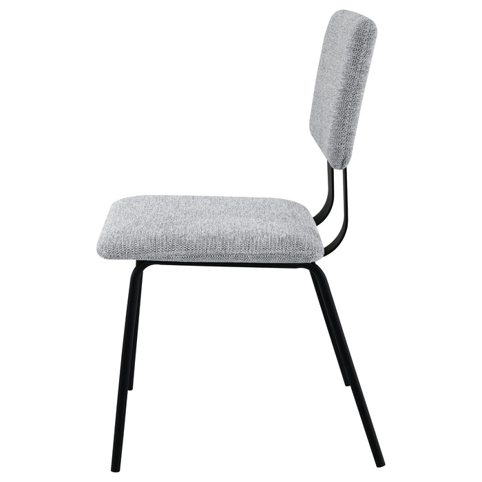Calla Fabric Upholstered Dining Side Chair Grey (Set of 2)