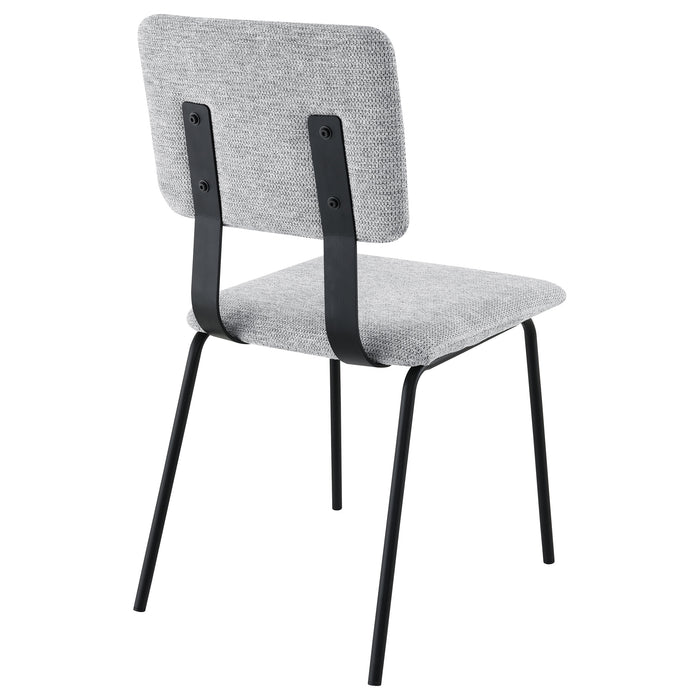 Calla Fabric Upholstered Dining Side Chair Grey (Set of 2)
