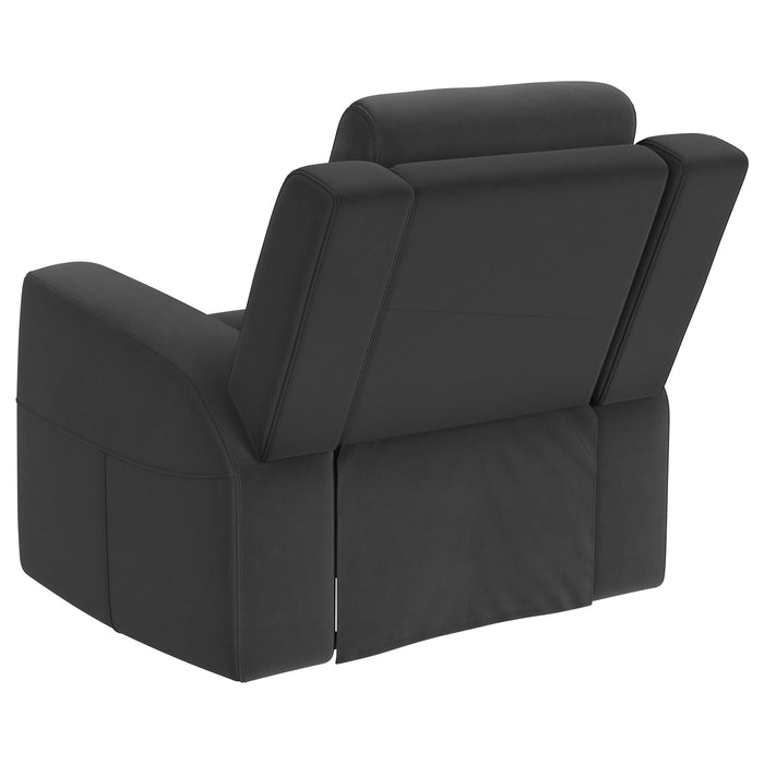Brentwood Upholstered Recliner Chair Dark Charcoal