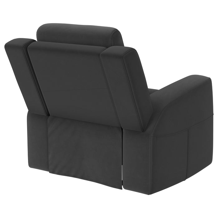 Brentwood Upholstered Recliner Chair Dark Charcoal