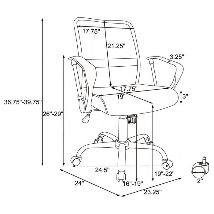 Gerta Office Chair with Mesh Backrest Black and Chrome