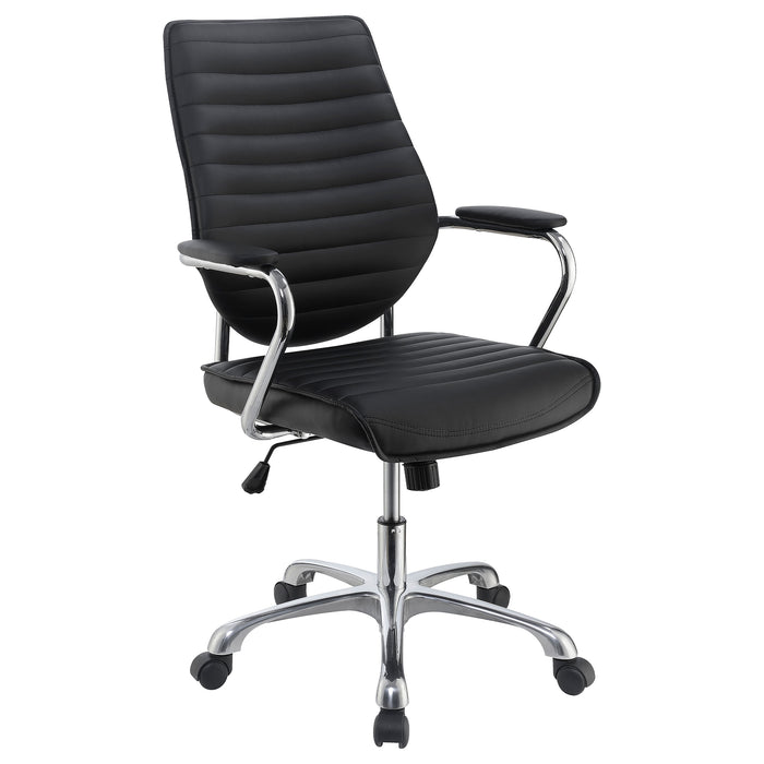 Chase High Back Office Chair Black and Chrome