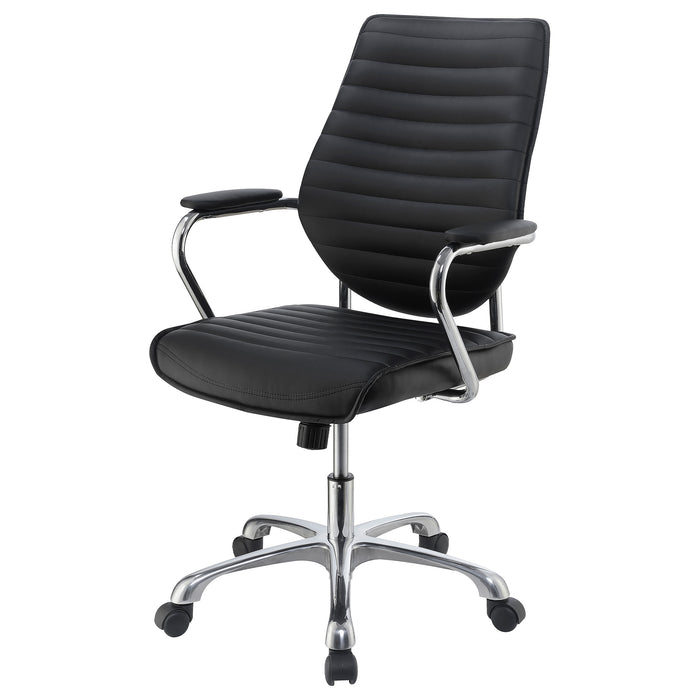 Chase High Back Office Chair Black and Chrome