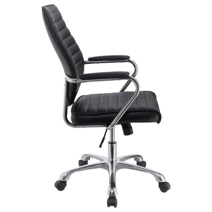 Chase High Back Office Chair Black and Chrome