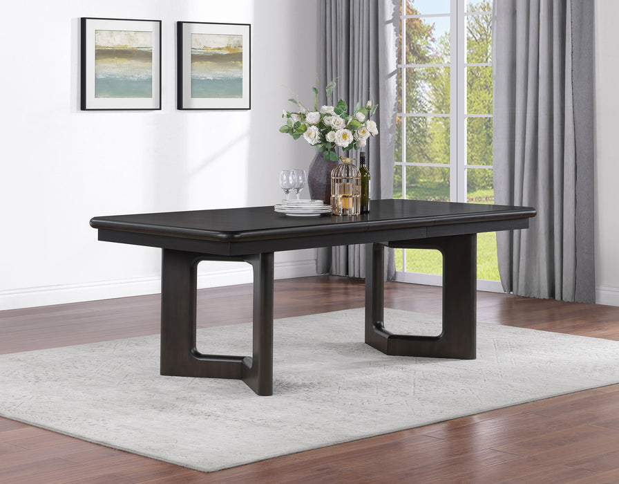 Hathaway 84-inch Extension Leaf Dining Table Acacia Brown