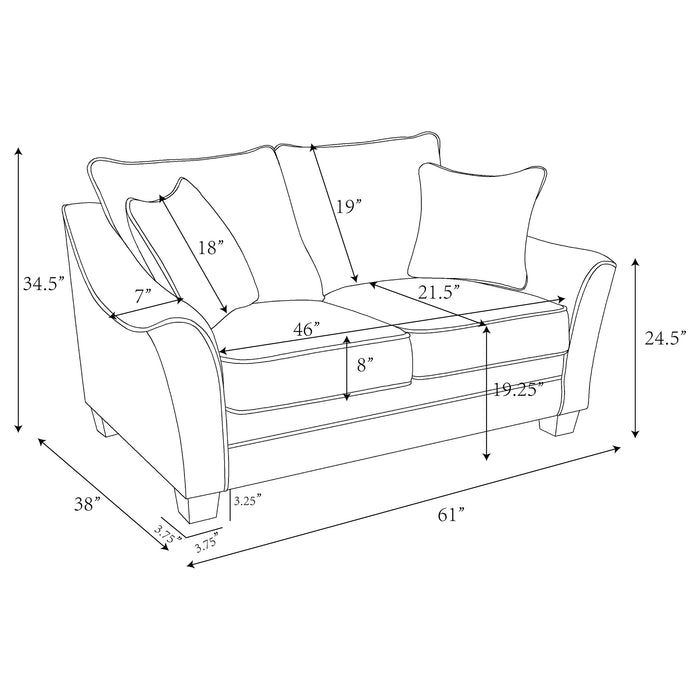 Tomkins 2-piece Boucle Upholstered Sofa Set Light Grey