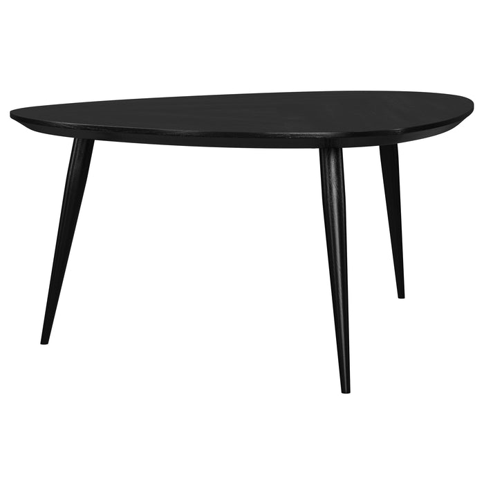 Odessa Triangular Solid Wood Coffee Table Black