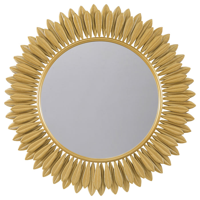 Tuscany 35 x 35 Inch Sunburst Wall Mirror Gold