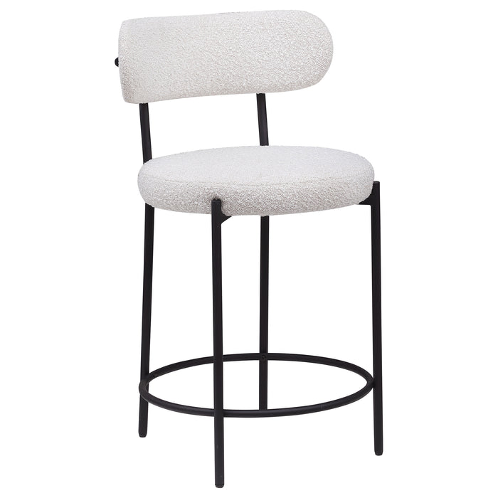 Viola Boucle Upholstered Counter Chair Cream (Set of 2)