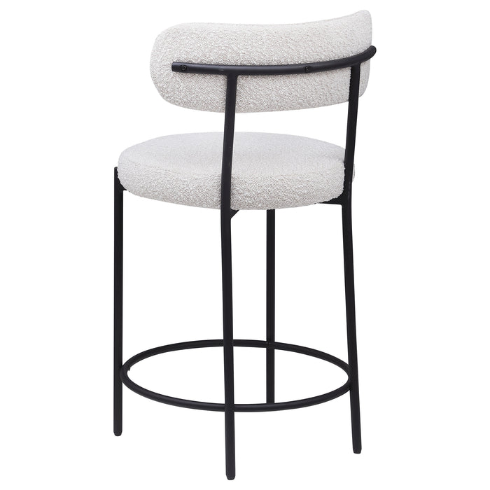 Viola Boucle Upholstered Counter Chair Cream (Set of 2)