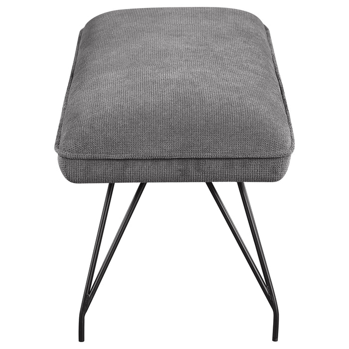 Dodson Fabric Upholstered Dining Bench Grey