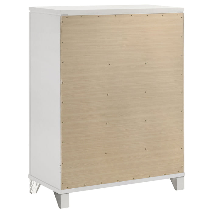 Marmore 5-drawer Bedroom Chest of Drawers White