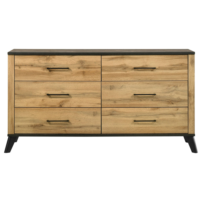 Kaywood 6-drawer Dresser Cabinet Natural Pine