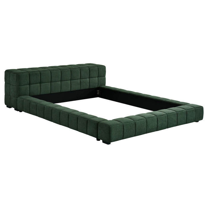 Trinity Upholstered Eastern King Platform Bed Spruce