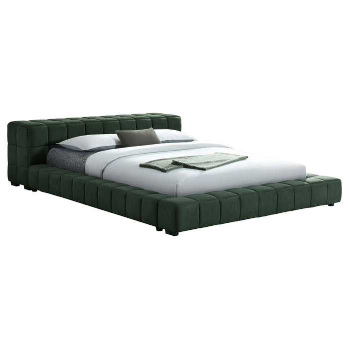 Trinity Upholstered Queen Platform Bed Spruce