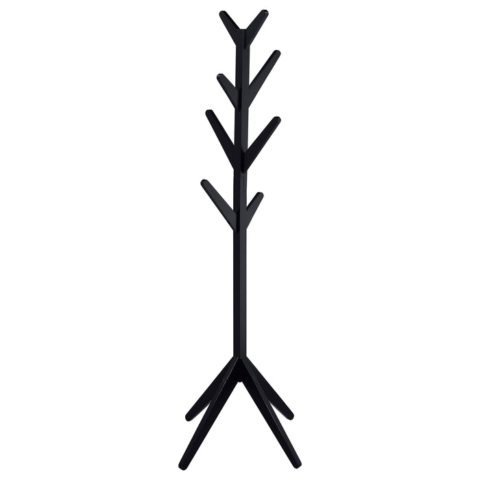 Margaret Solid Wood Coat Rack Clothing Hanger Black