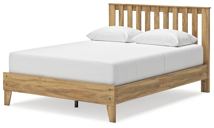 Bermacy Queen Platform Panel Bed with Dresser and Chest