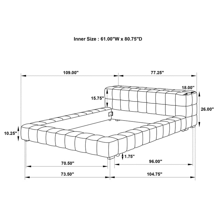 Trinity Upholstered Queen Platform Bed Light Taupe