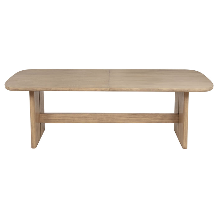 Kailani 110-inch Rectangular Wood Dining Table Beige Oak