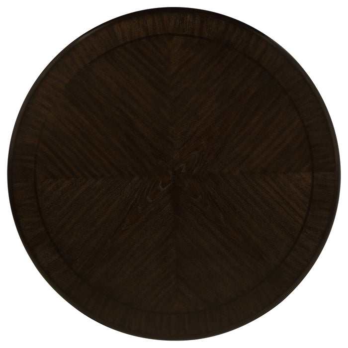 Twyla 5-piece 60-inch Round Wood Dining Table Set Dark Cocoa