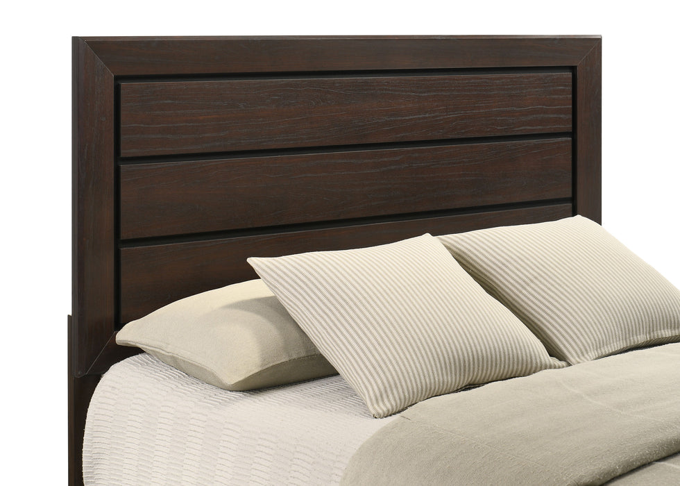 Kauffman Wood Eastern King Storage Panel Bed Dark Cocoa