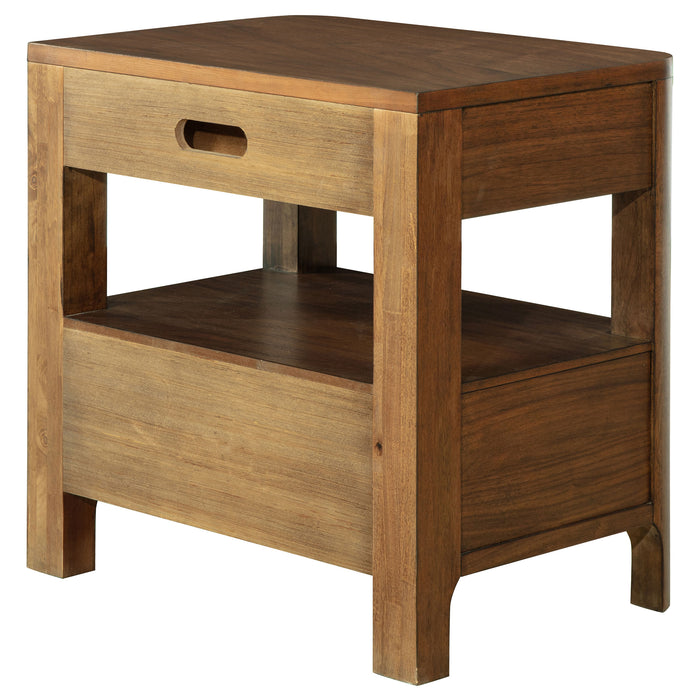 Maderia 2-drawer Nightstand Bedside Table Walnut