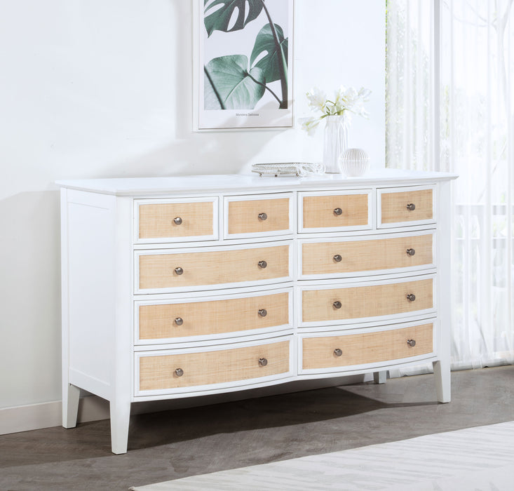 Bexhill 10-drawer Dresser Cabinet White