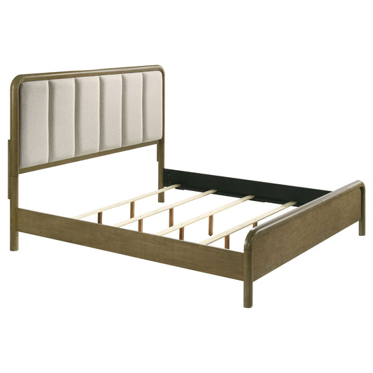 Amsbury 56-inch Upholstered Queen Bed Nutmeg