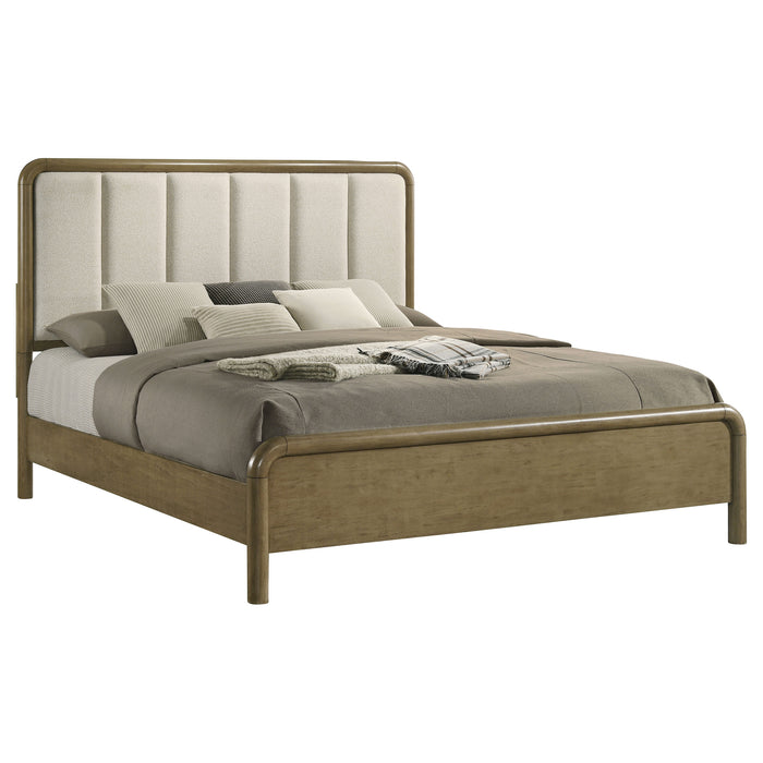 Amsbury 56-inch Upholstered Queen Bed Nutmeg