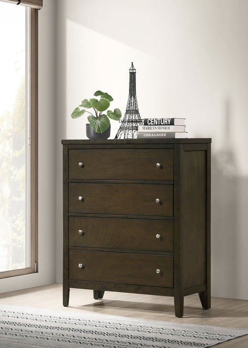 Wilkes 5-drawer Chest of Drawers Dark Cocoa