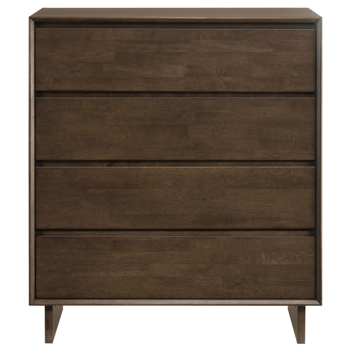 Glenwood 4-drawer Chest of Drawers Warm Brown