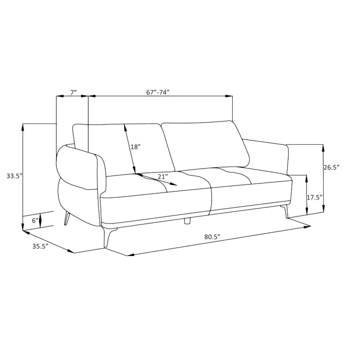 Lively 3-piece Chenille Upholstered Sofa Set Blue