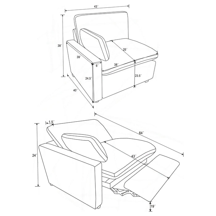 Collins Modular Power Sofa Grey