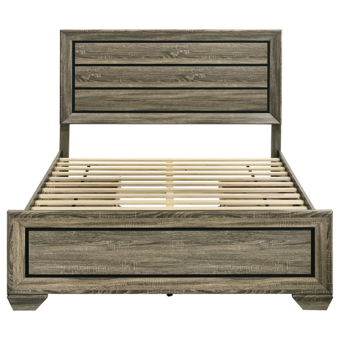 Kauffman Wood Queen Storage Panel Bed Washed Taupe