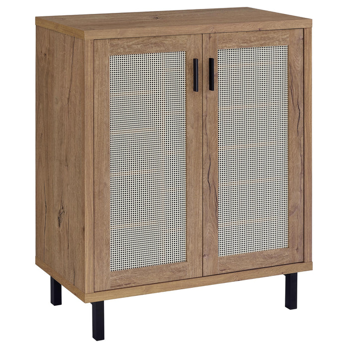 Teller 11-shelf Engineered Wood Shoe Cabinet Natural Oak