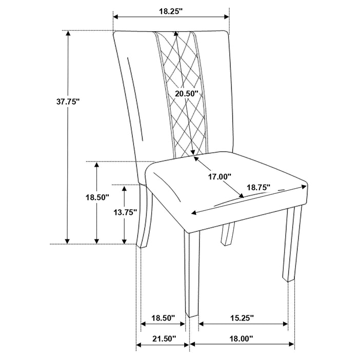 Malia 7-piece Refractory Extension Leaf Dining Table Set Oak