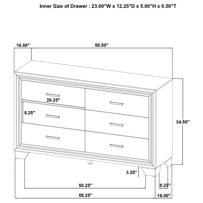 Wright 5-piece Queen Bedroom Set Brown Oak