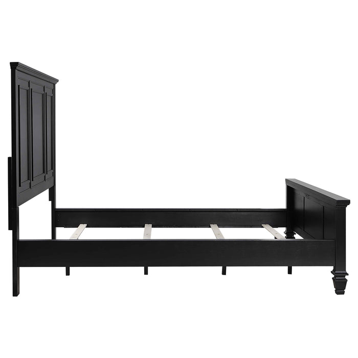 Sandy Beach 63-inch California King Wood Panel Bed Black