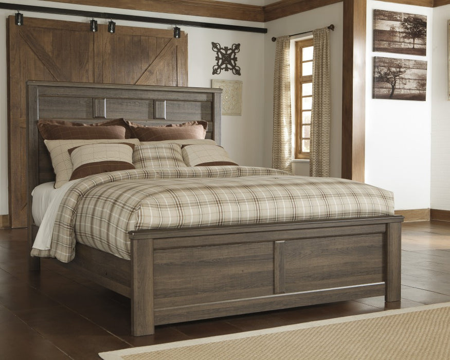 Juararo 7 Pc. Bedroom - (3 Pc. Queen Panel Bed, Dresser, Mirror, Chest & 1-Drawer Nighstand)