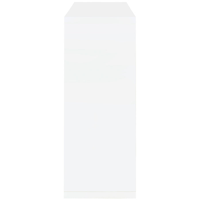 Prescott Rectangular Home Bar Table White High Gloss