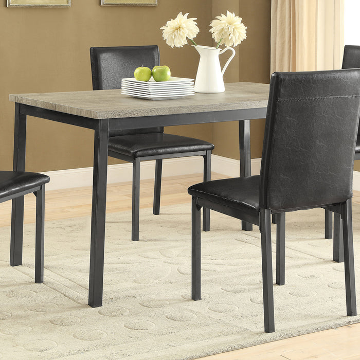 Garza Rectangular 48-inch Composite Wood Dining Table Grey