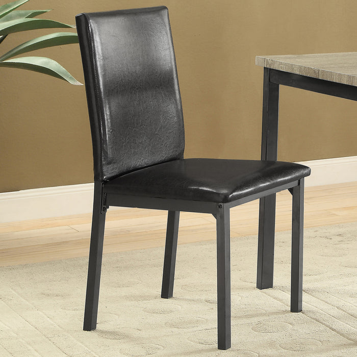 Garza Upholstered Dining Side Chair Black (Set of 2)