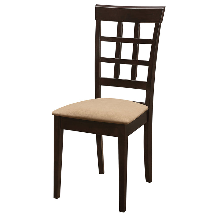 Gabriel Lattice Back Dining Side Chair Cappuccino (Set of 2)