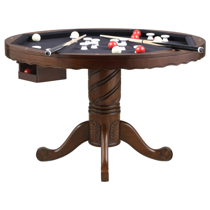 Turk Round Dining and Billiard Poker Game Table Tobacco