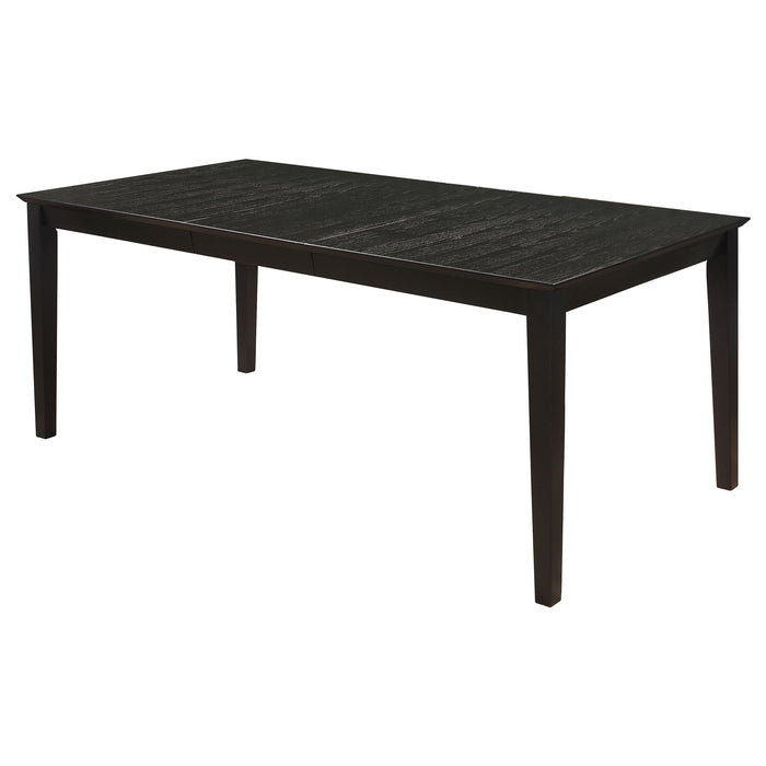 Louise Rectangular 78-inch Extension Leaf Dining Table Black