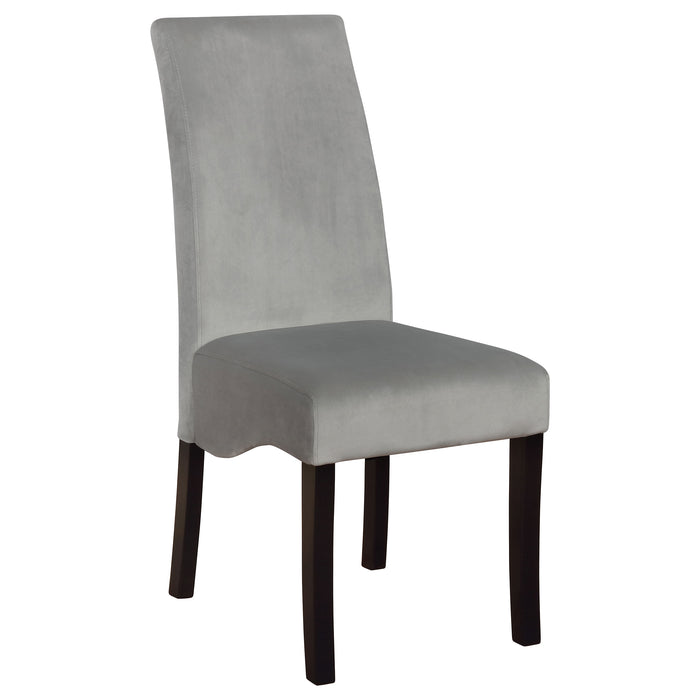 Stanton Velvet Upholstered Dining Side Chair Grey (Set of 2)