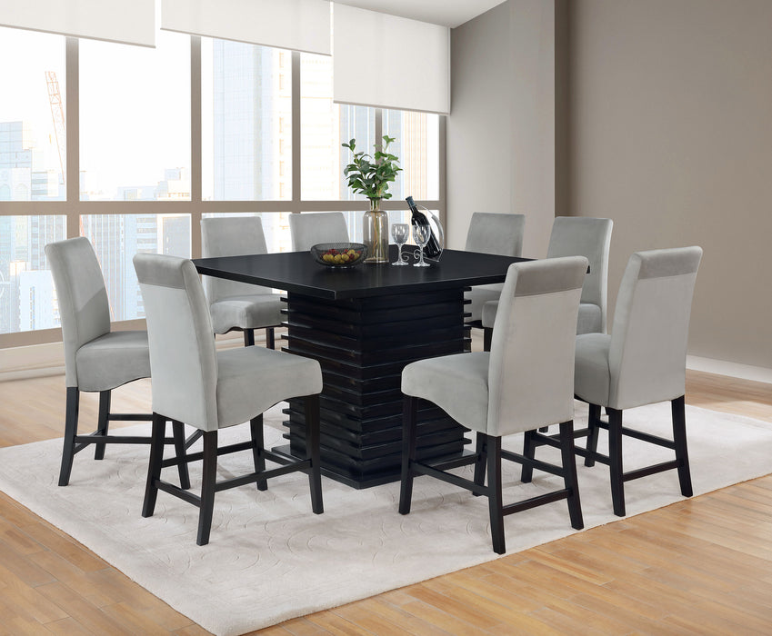 Stanton Velvet Upholstered Counter Chair Grey (Set of 2)