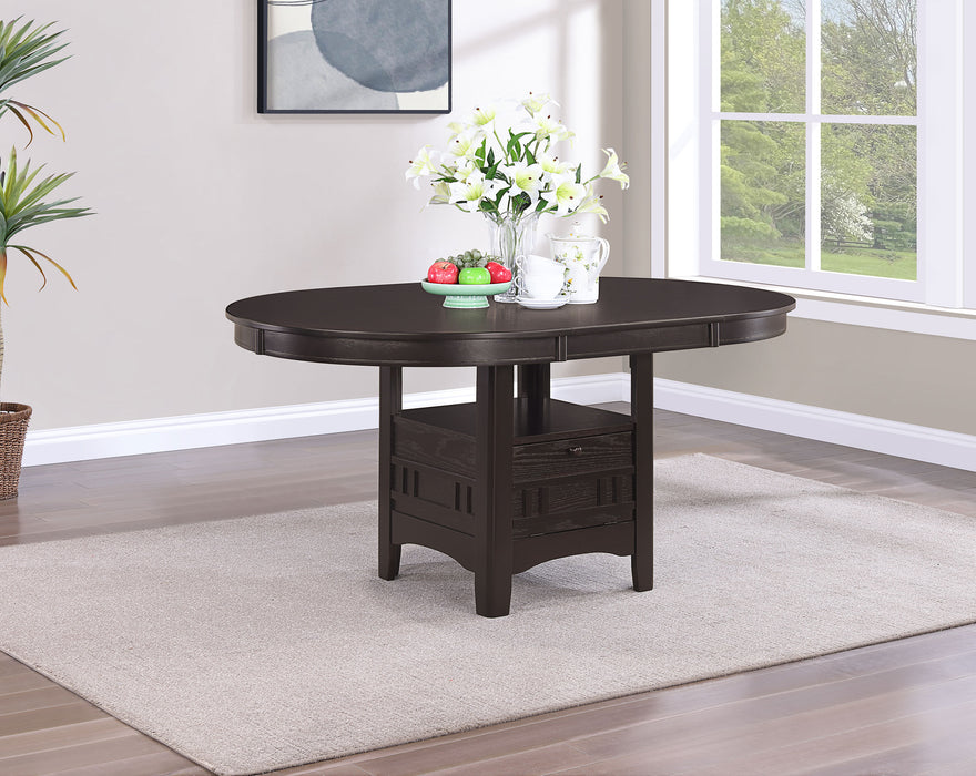 Lavon Oval 60-inch Extension Leaf Dining Table Espresso
