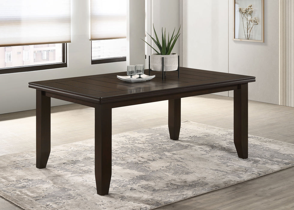 Dalila Rectangular 66-inch Wood Dining Table Cappuccino